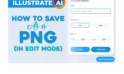 How To Save Illustrate AI Generated Artwork as a PNG in edit mode