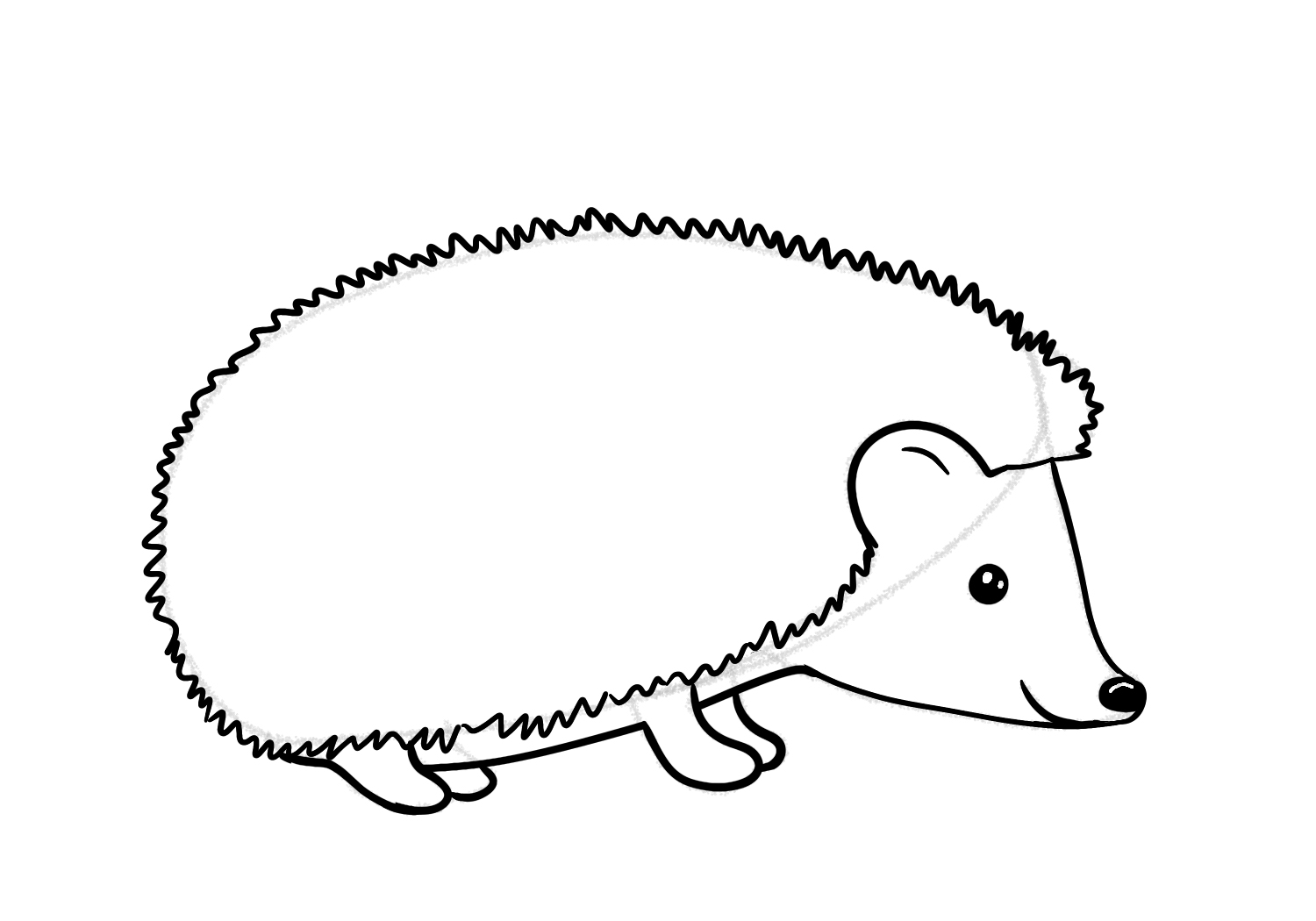 How To Draw A Hedgehog Design School How To Draw A Hedgehog Design School