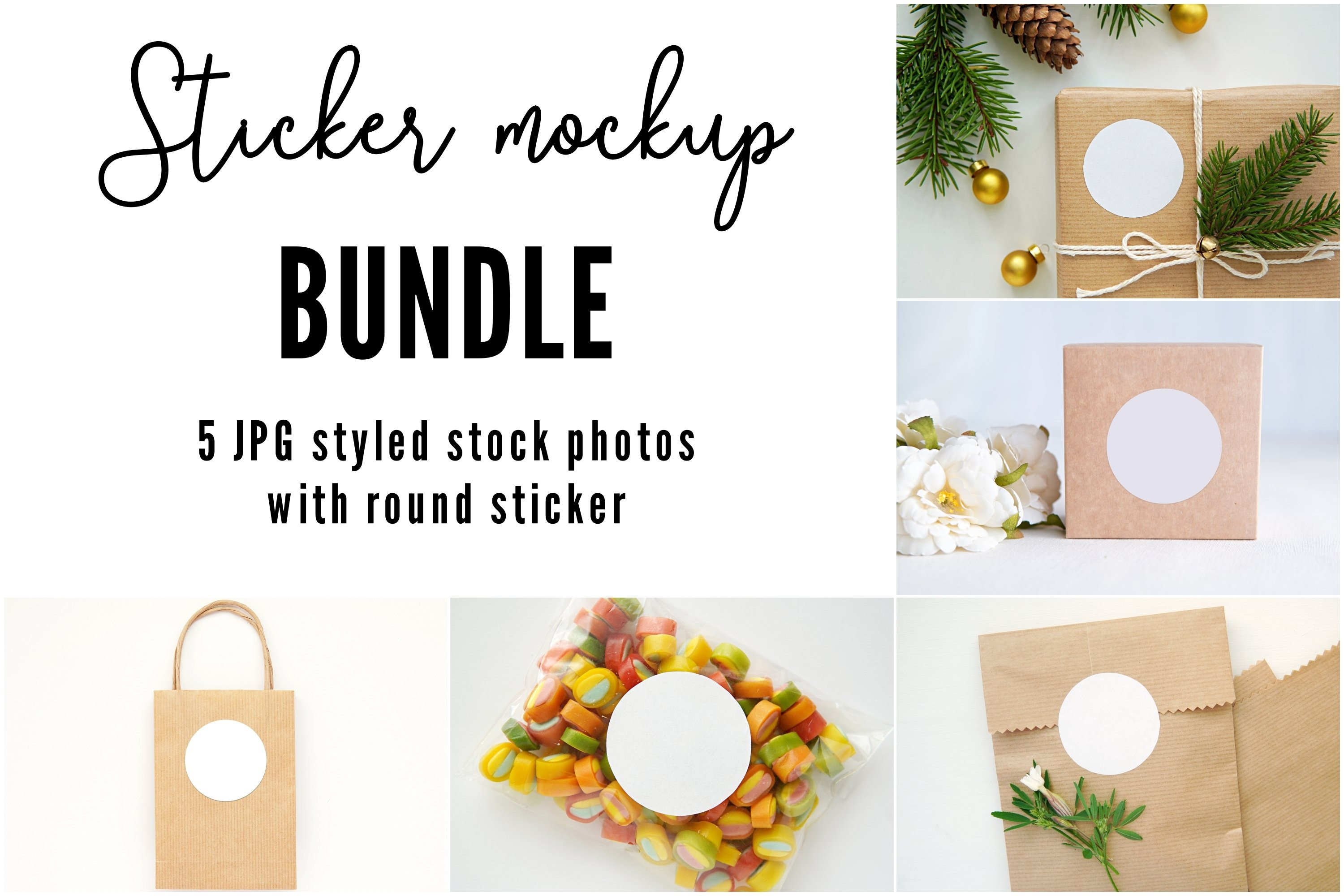 Sticker Mockup Bundle