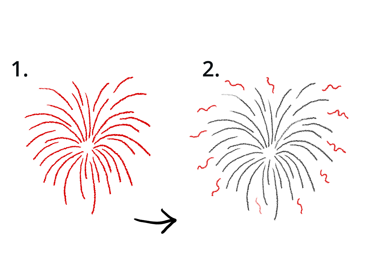 How To Draw Fireworks Digital