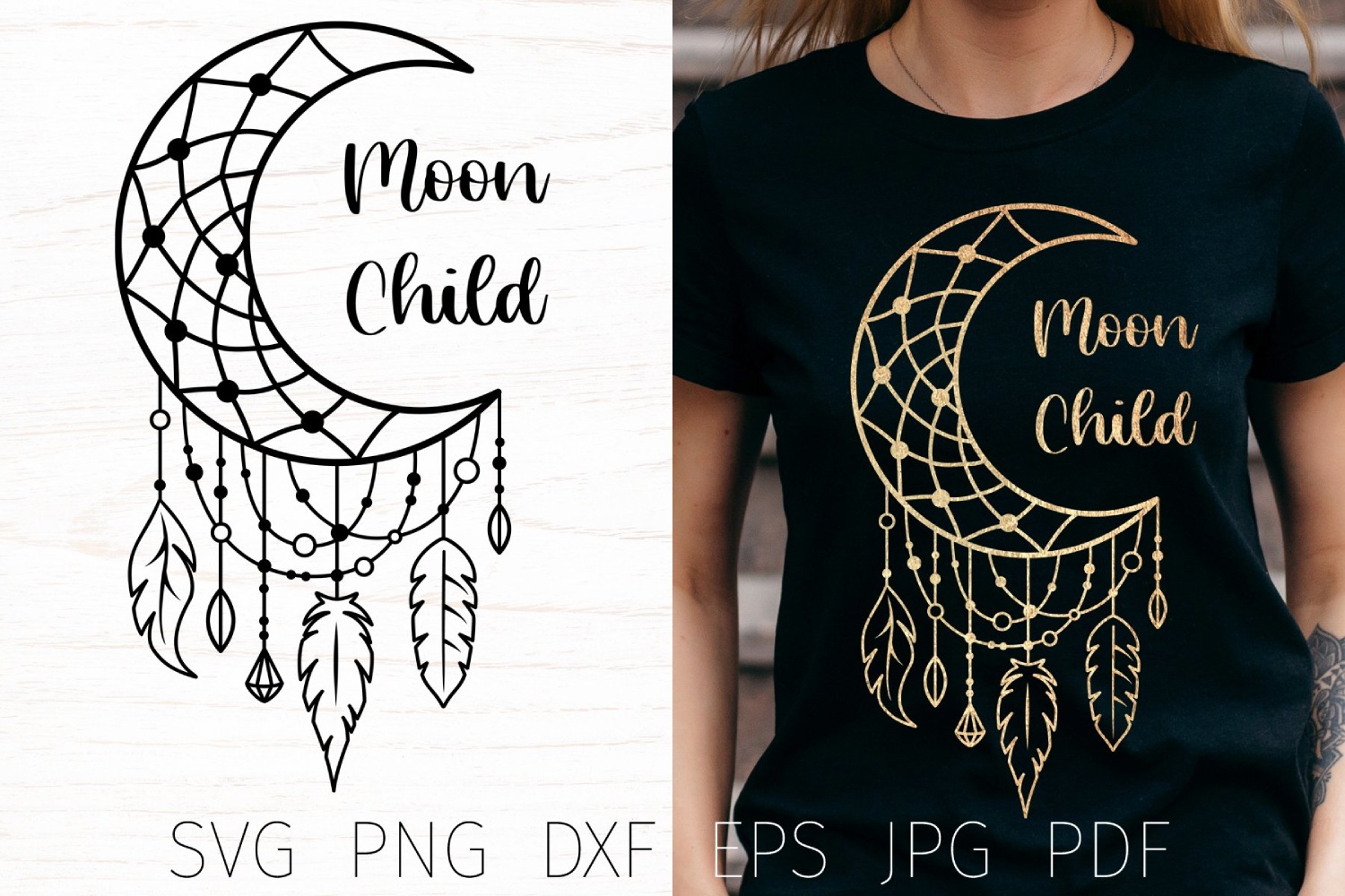 Moon Child Dream Catcher SVG